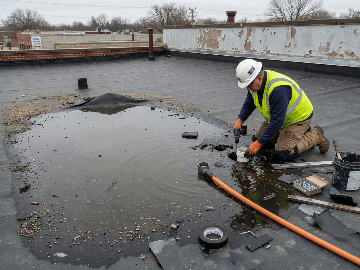 Roof repair in Rolling Green