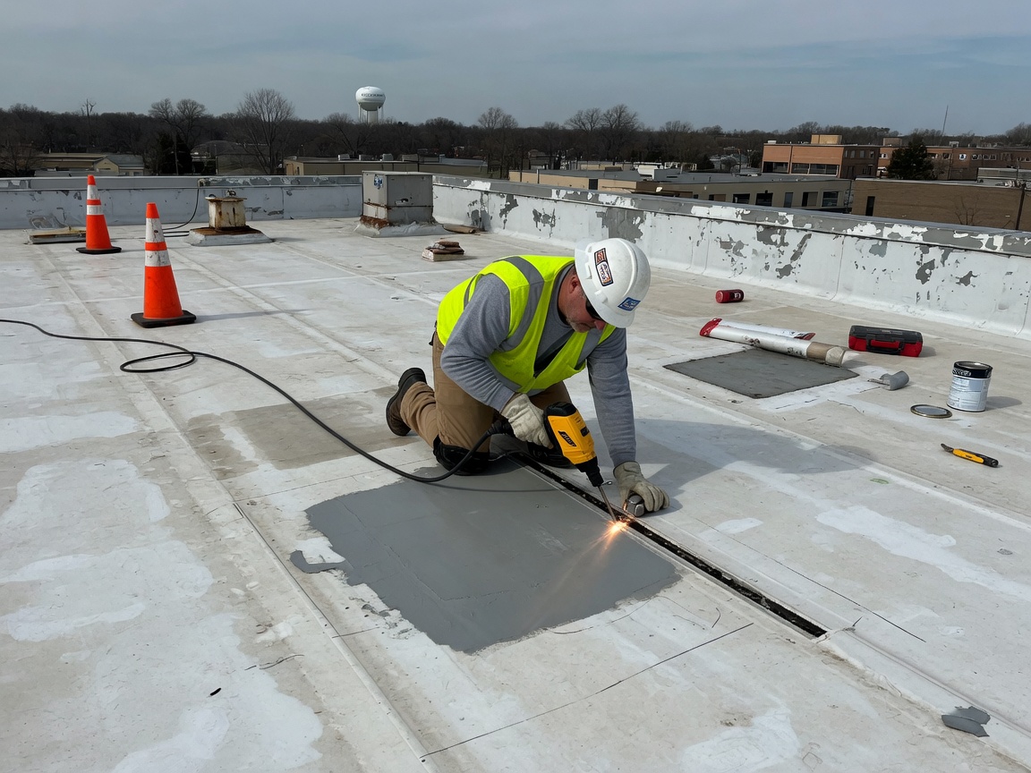 TPO Roofing Repair in Rockford